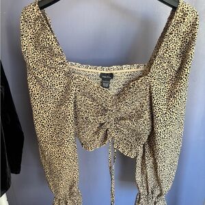 Rue21 Animal Print Ruched Blouse